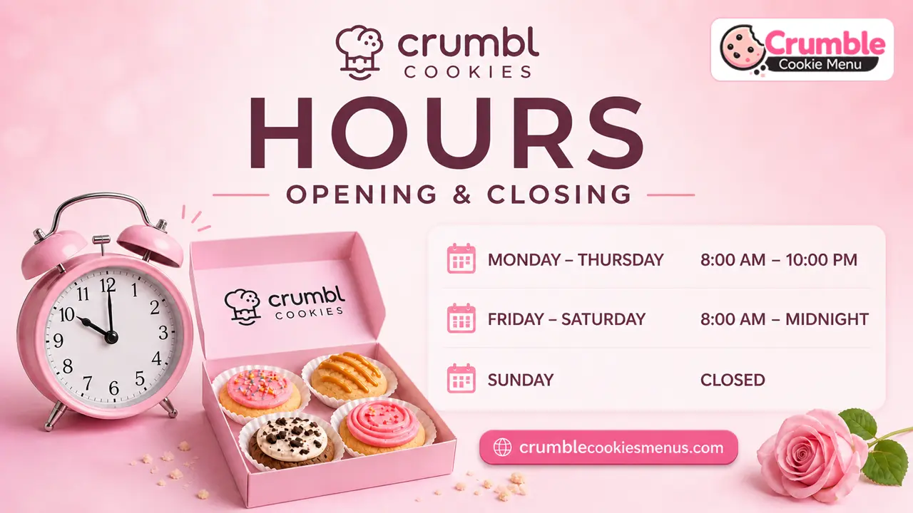 Crumbl Cookies Hours Opening & Closing