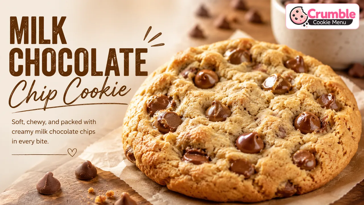 Milk Chocolate Chip Cookie Menu With Prices