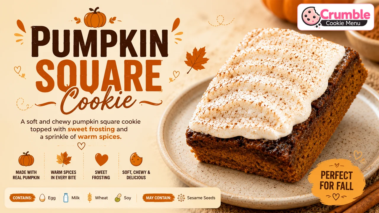 Pumpkin Square Cookie Menu